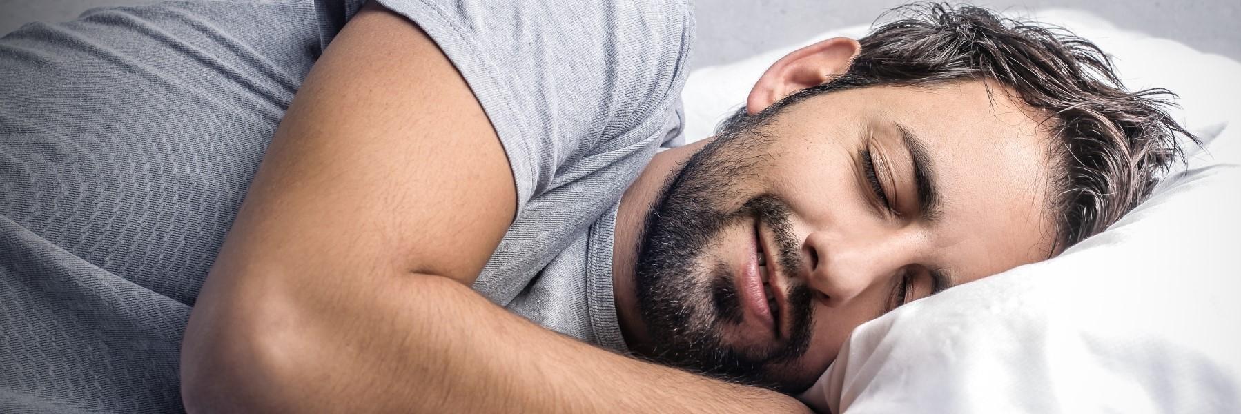 Man sleeping soundly after Sleep Apnea treatment at Prairie Dental Care